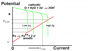 evans diagram of neutral oxiginated water