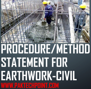 PROCEDURE/METHOD STATEMENT FOR EARTHWORK