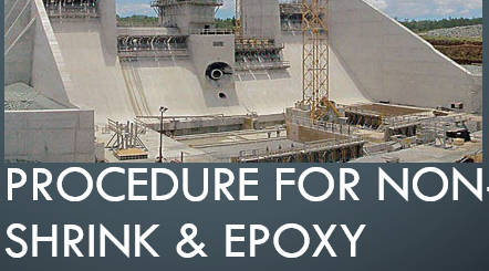 Procedure for NON-SHRINK and EPOXY GROUTING WORKS