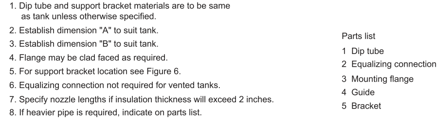 Tank Level Dip Tube Assembly Top Entry