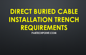 direct buried cable installation