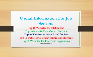 Useful Information For Job Seekers
