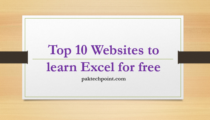 Top 10 Websites to learn Excel for free