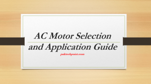 AC Motor Selection, Electric Motor Selection Chart