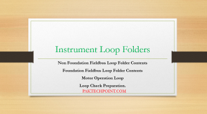 Foundation Fieldbus Loop Folder Contents, Motor Operation Loop,Loop Check Preparation.