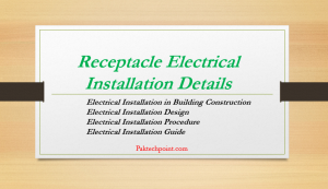 Receptacle Electrical Installation Details