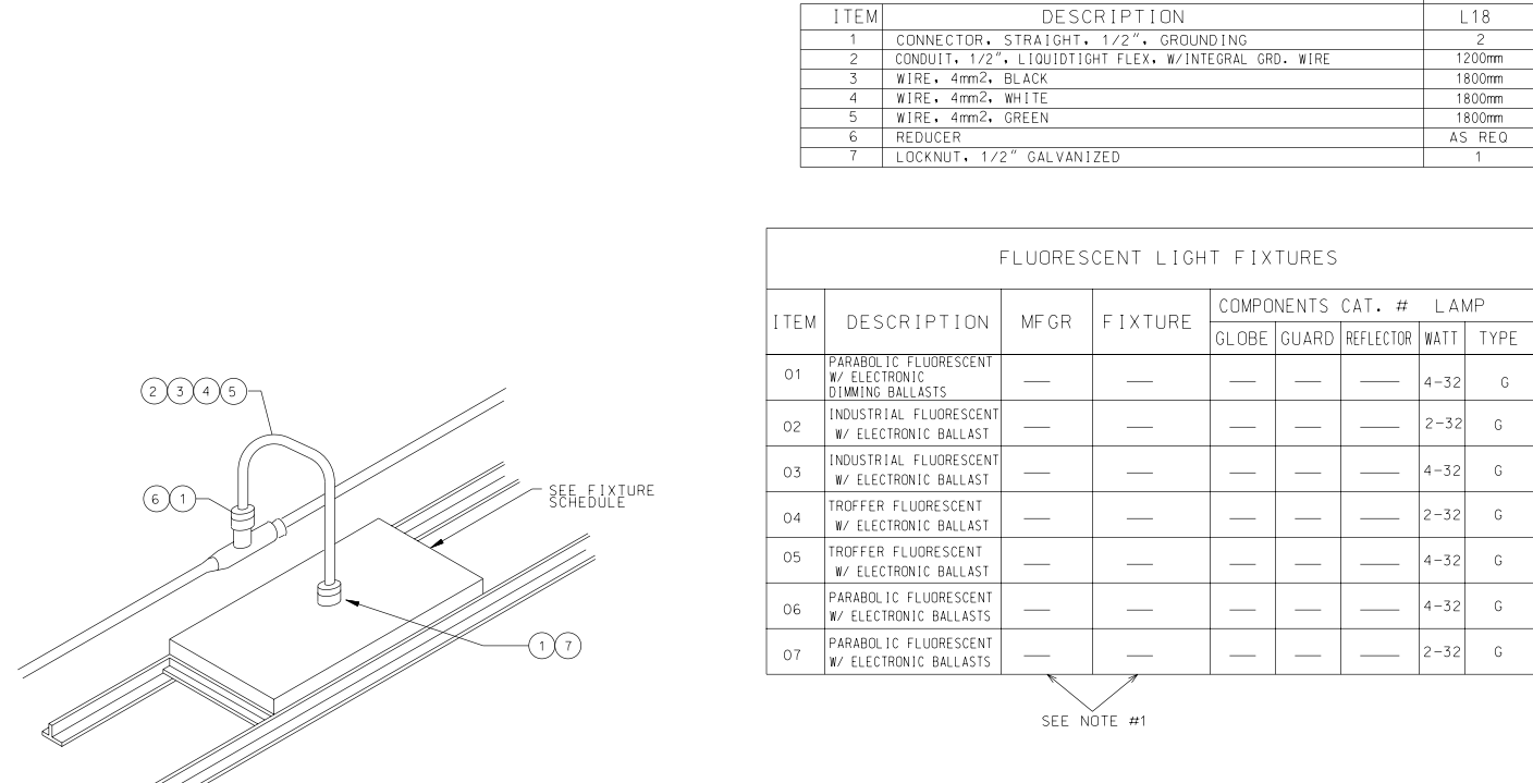 FLOURESCENT FIXTURE MOUNTING INDOOR