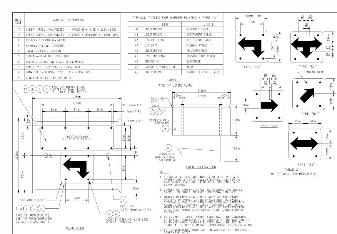  Cable Trench Drawing