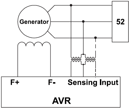 Figure 1 – Sensing 2 or 3 Phase, Open Delta