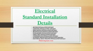 Electrical Standard Installation Details