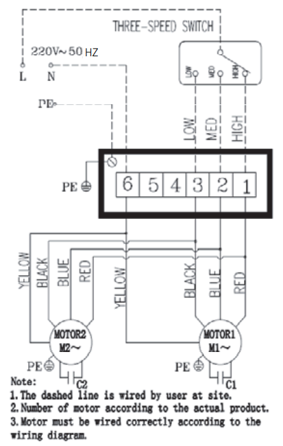 FCU Wiring Diagram (Control Circuit).