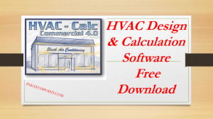 HVAC Design and Calculation Software Free Download