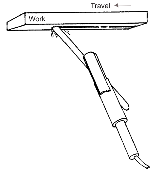 Figure 8 - Overhead Position Air Carbon Arc Gouging