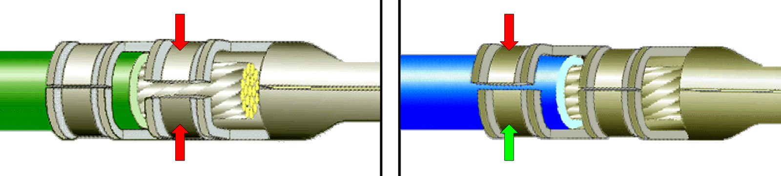 UNACCEPTABLE INCOMPLETE CONDUCTOR CRIMP  - UNACCEPTABLE  INCOMPLETE INSULATION CRIMP (MULTIPLE CRIMP PINS / SOCKETS) 