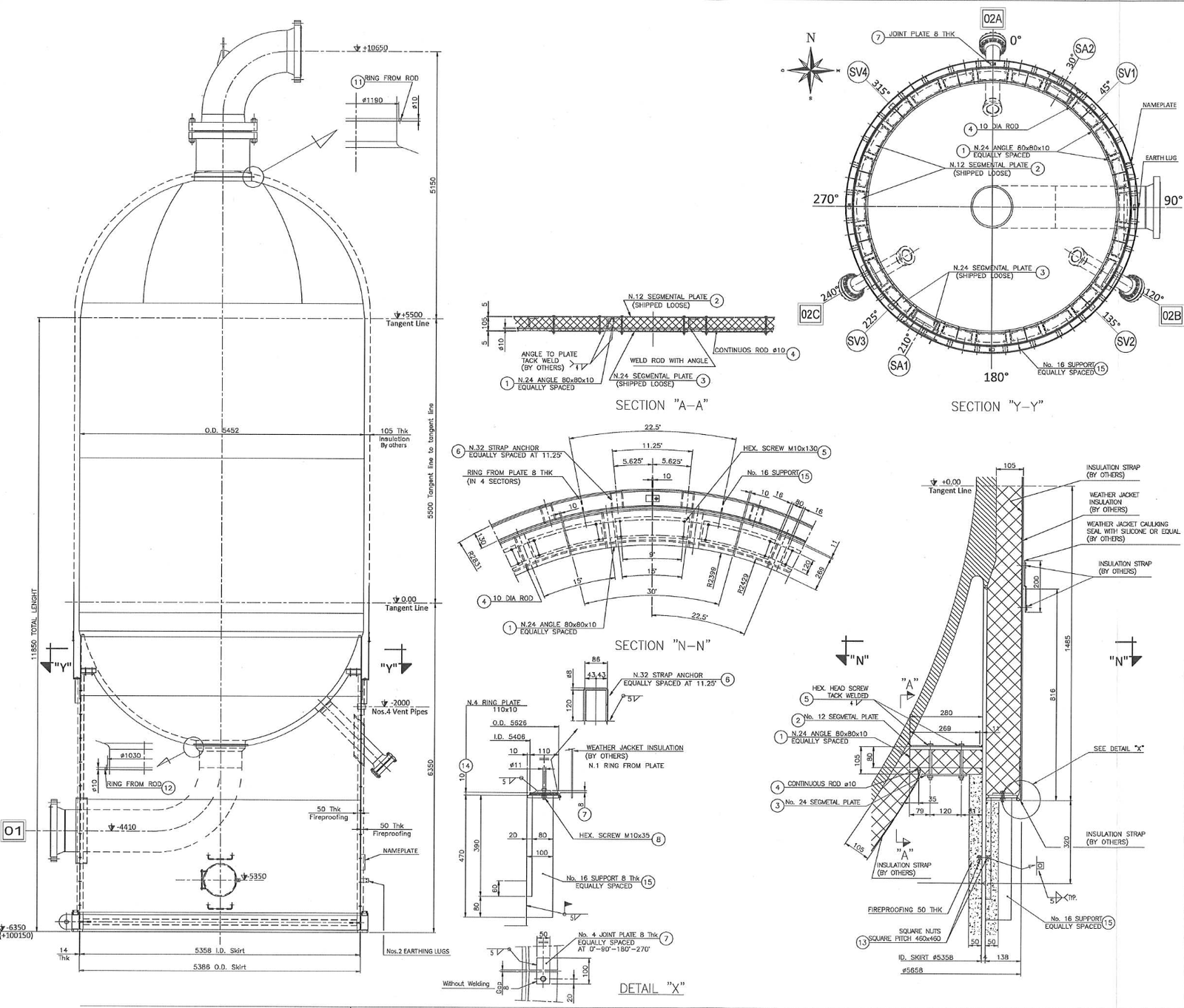 Vessels Insulation Support Installation Procedure | Method Statement ...