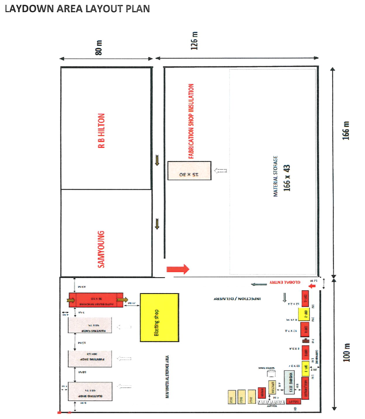 LAY DOWN AREA LAYOUT PLAN