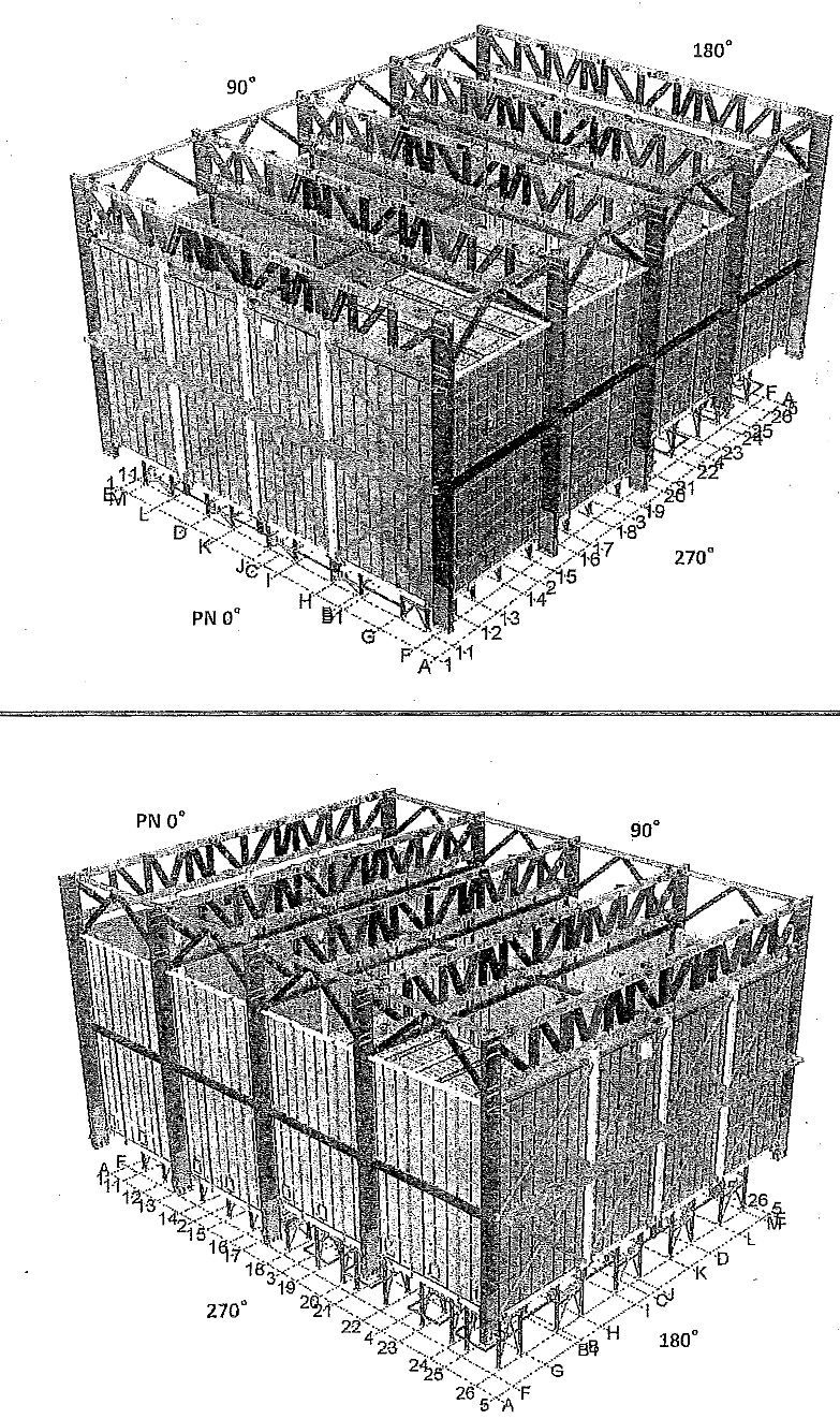 Installation of Radiant arch structure for Column Line