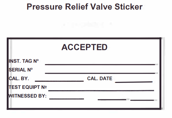 Attachment 6 Pressure Relief Valve Sticker