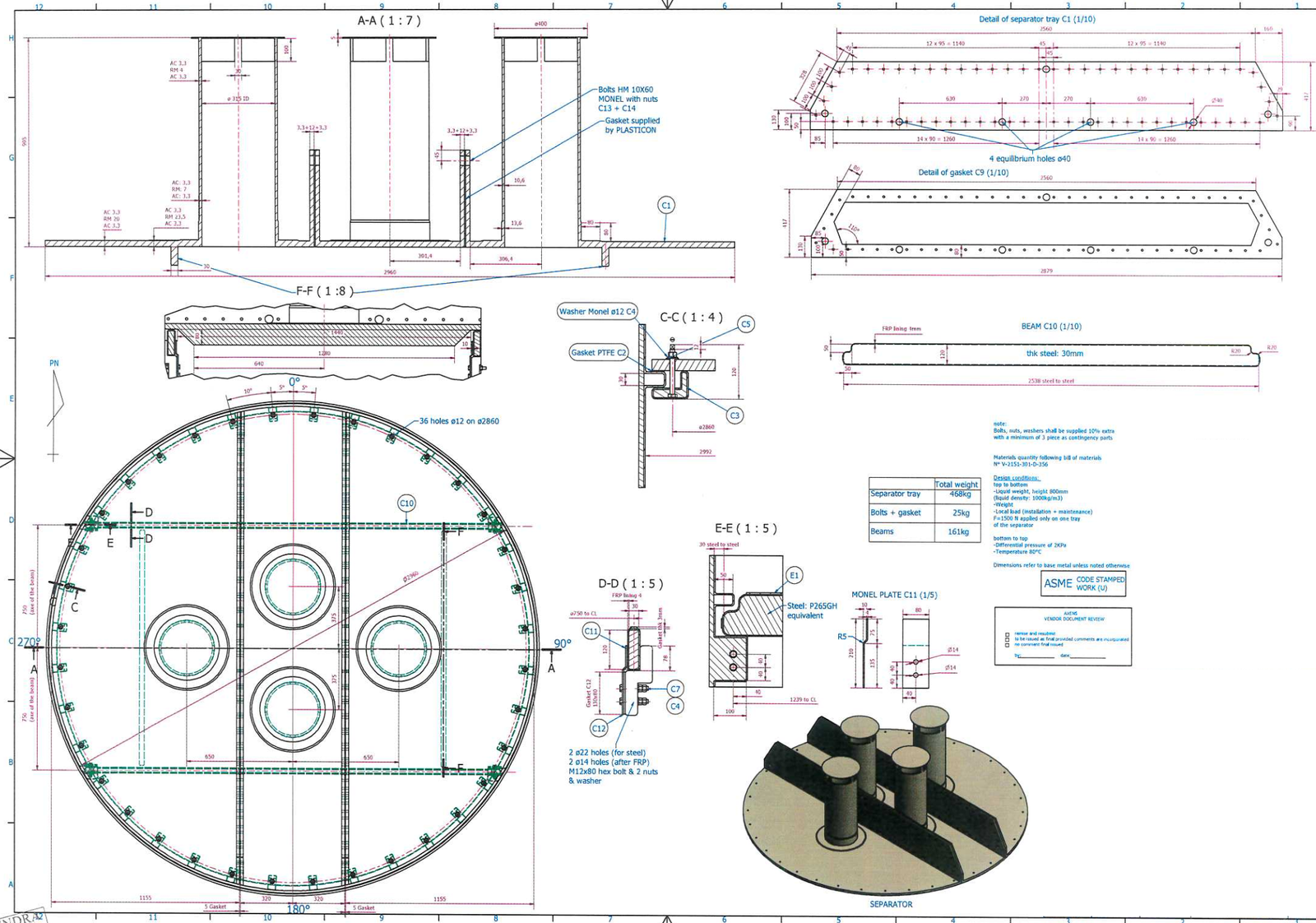 Details of Separator Tray