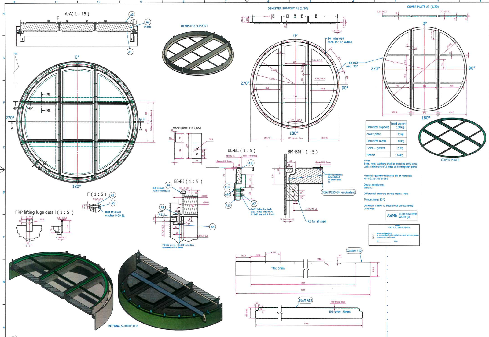 Drawing of Demister Tray