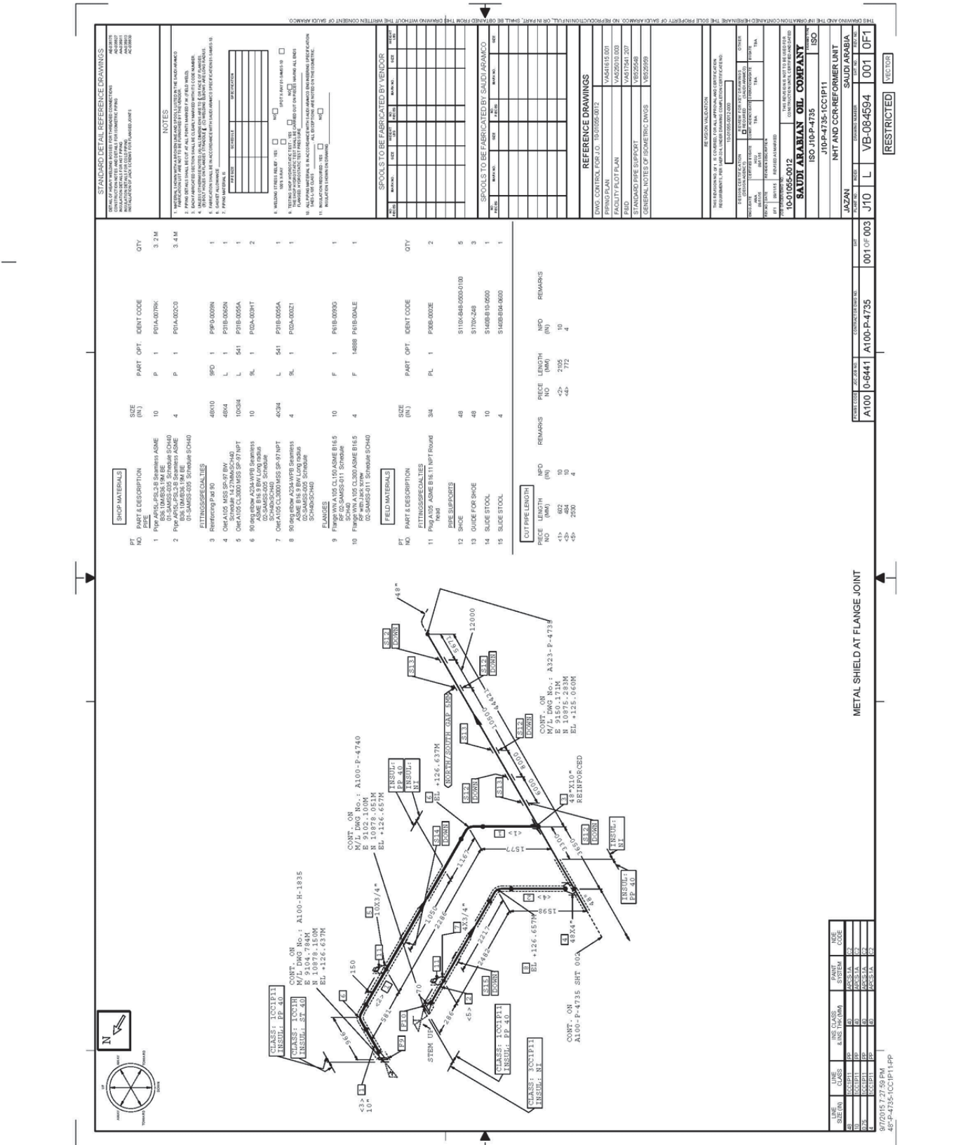 METHOD STATEMENT FOR PIPING SPOOL DRAWING PREPARATION AND WELD JOINT