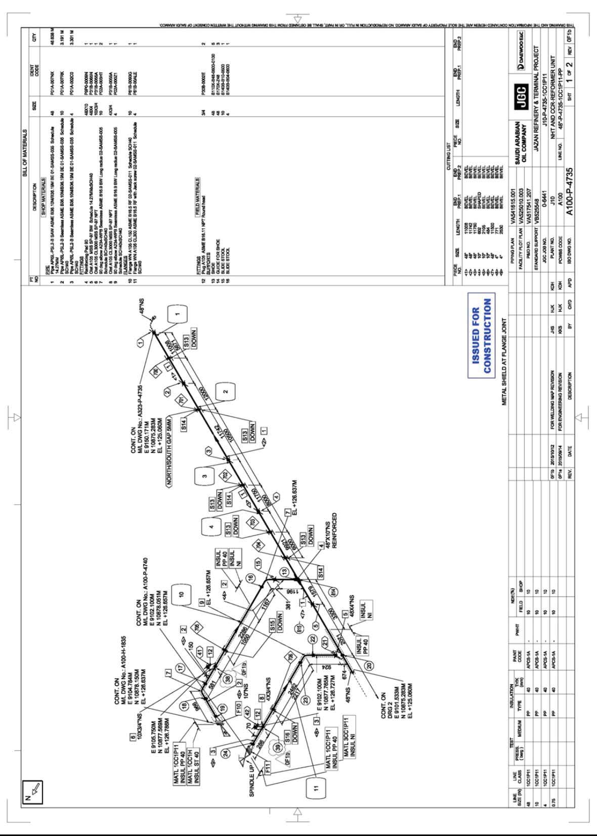 METHOD STATEMENT FOR PIPING SPOOL DRAWING PREPARATION AND WELD JOINT