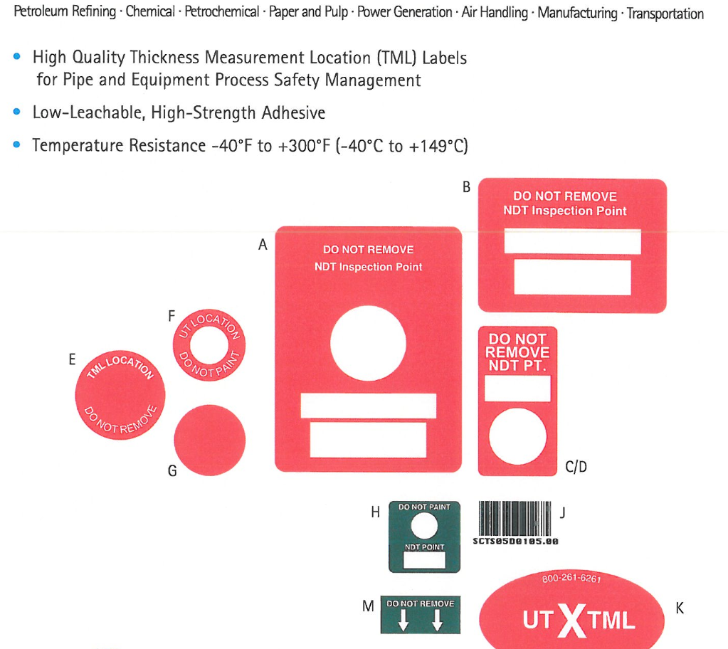 NDT Inspection Point Labels