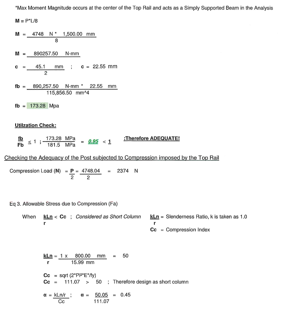 Design Calculation for the Adequacy of the Scaffold Lifeline for Fall Arrest System