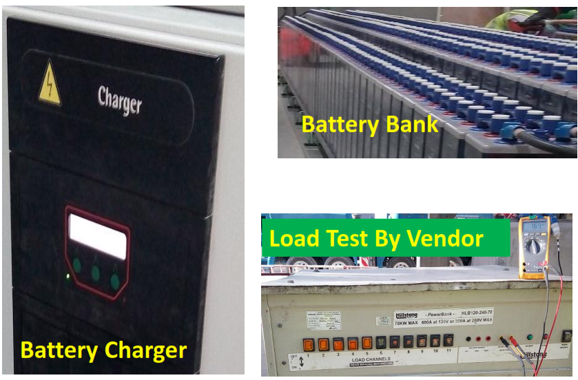 Battery Charger And Battery Bank Commissioning And load Test