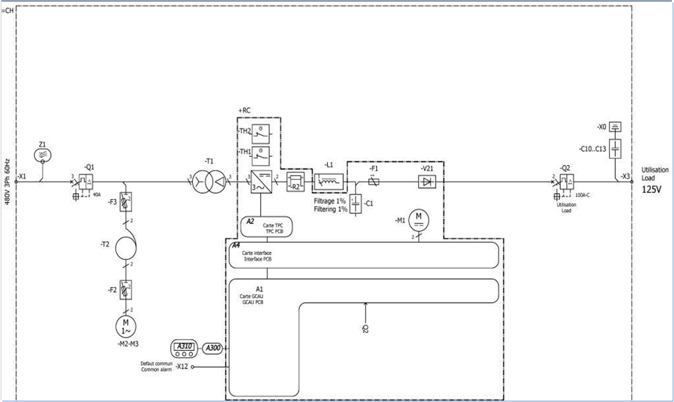 DC UPS SINGLE LINE DIAGRAM