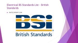 Electrical BS Standards List - British Standards