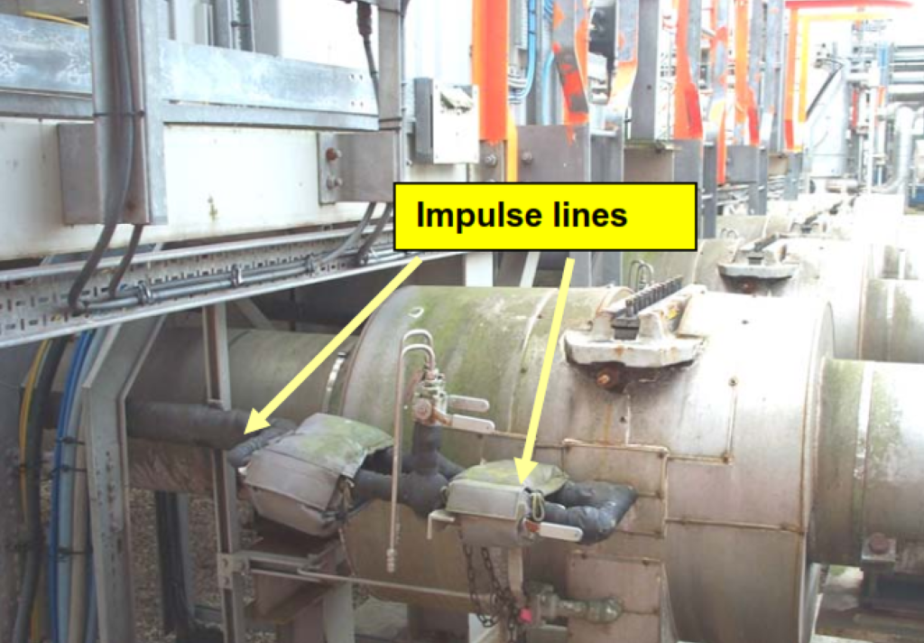 Figure 3:  Gas metering installation showing insulated impulse lines 
(Courtesy of CATS) Impulse Line Installations
