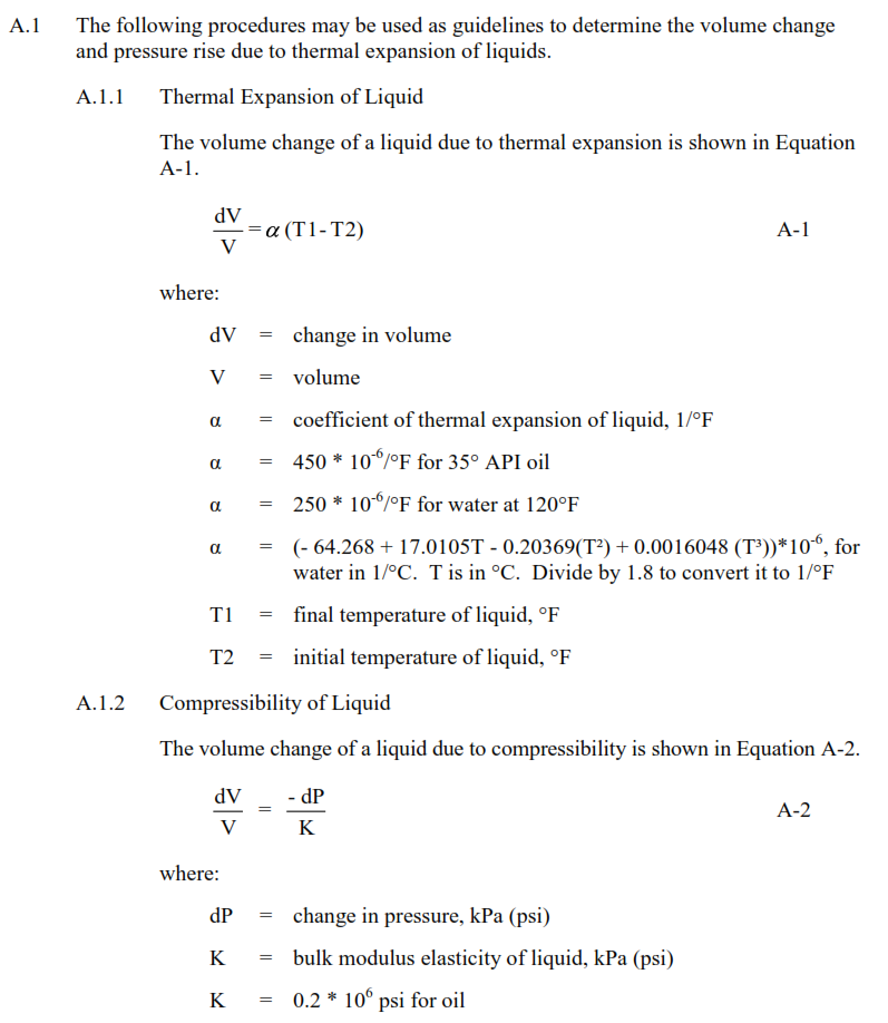 Calculation Method for Thermal Relief