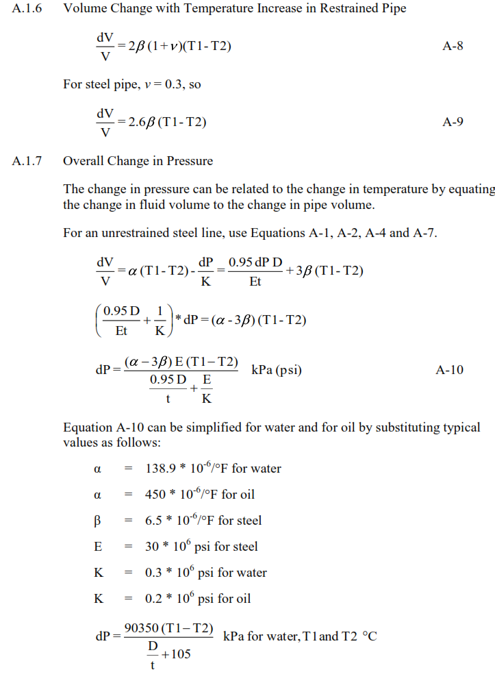 Calculation Method for Thermal Relief