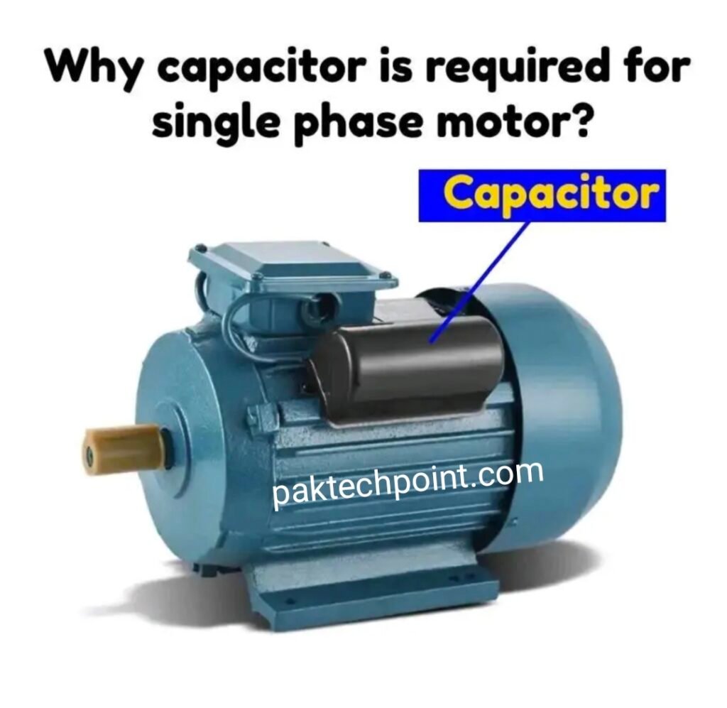 Why do single-phase motors need capacitors?