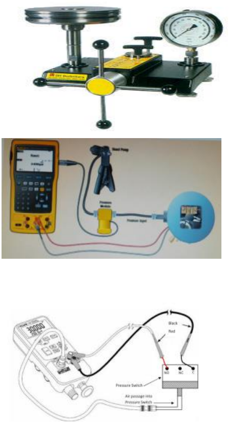 pressure switches calibration procedure