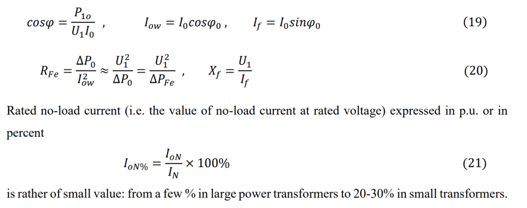 No-load operation and no-load test