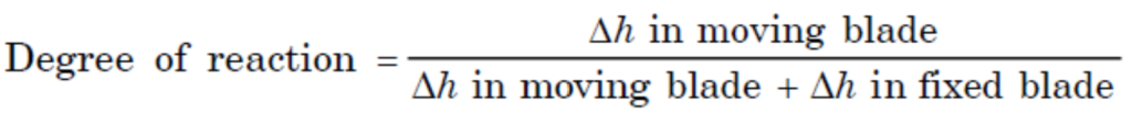 Degree of Reaction