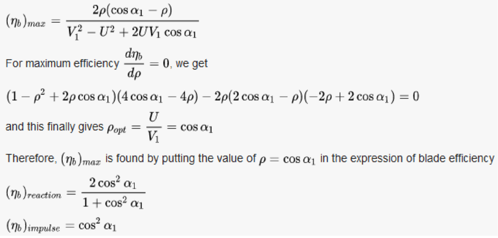 Comparing Efficiencies of Impulse and Reaction turbines