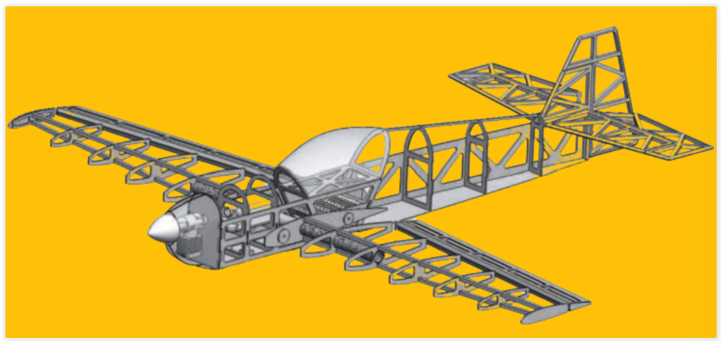 Aircraft monocoque skeleton