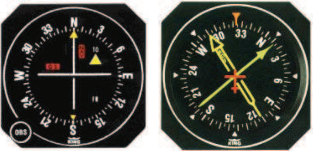 Course Deviation Indicator (CDI) and Radio Magnetic Indicator (RMI).