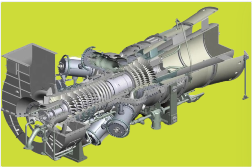 3D demonstration of gas turbine