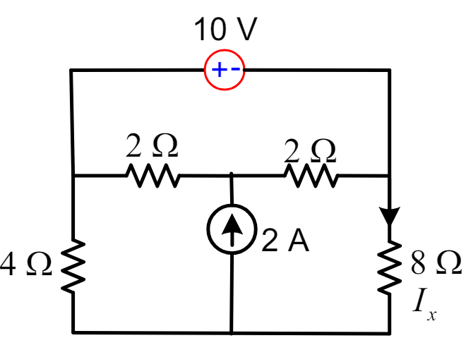 Example Circuit for Supermesh Analysis: