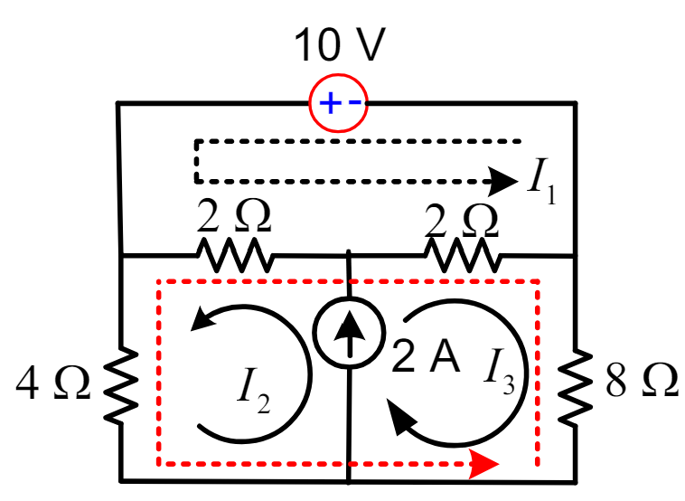 Example Circuit for Supermesh Analysis: