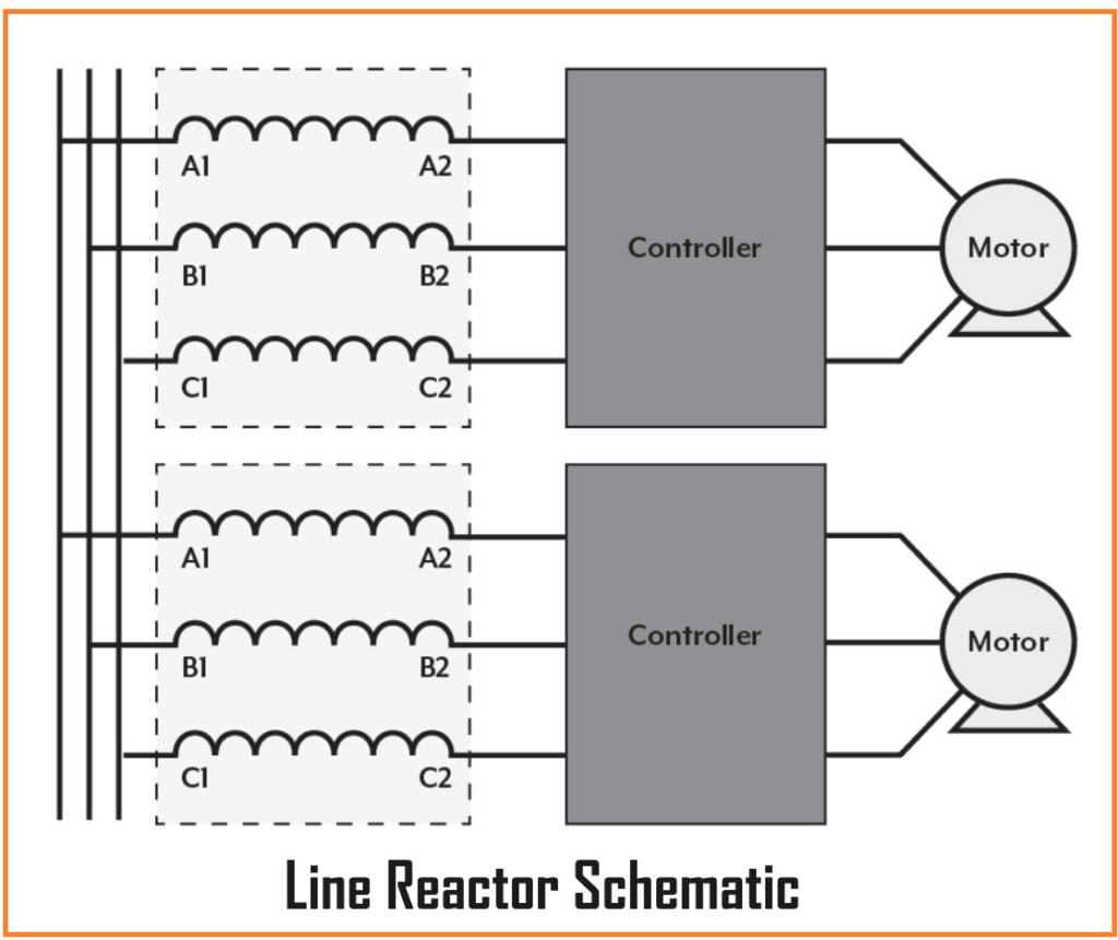 Line reactor schematic or block diagram.