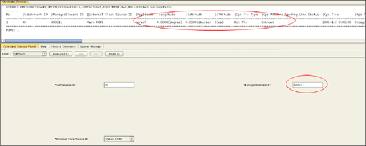 Figure 18 Query Result of Exceptional GPS at the Background