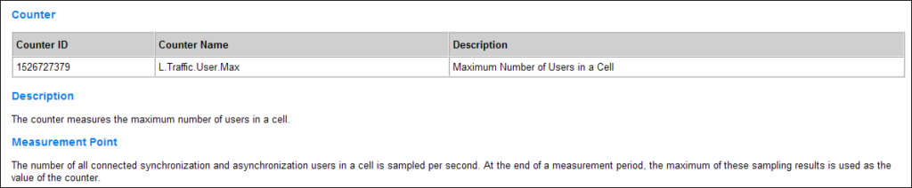 5. Maximum User Number. LTE Traffic KPIs.