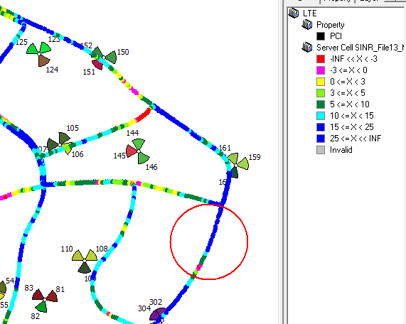 SINR Value after Adjustment of Antenna Downtilt.